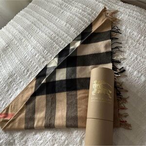 Burberry Triangle Cashmere Scarf